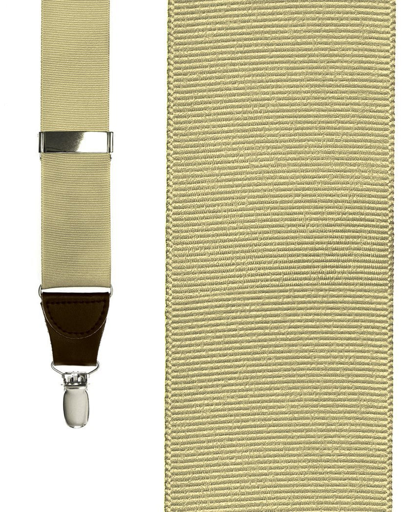 "Khaki Grosgraine Ribbon" Suspenders