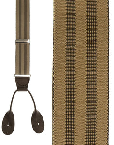 "Khaki Shadow Stripe" Suspenders