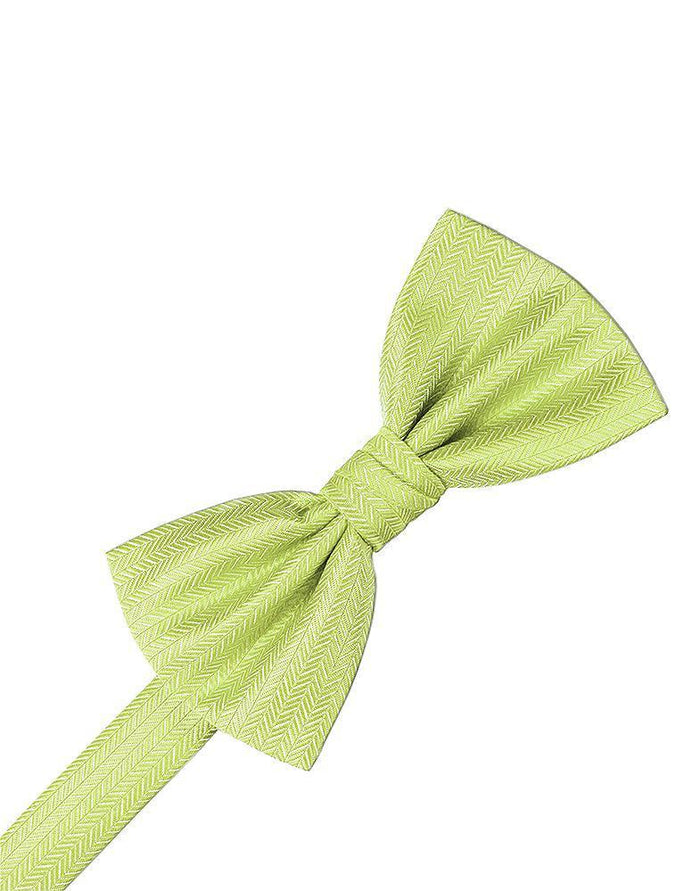 Kiwi Herringbone Kids Bow Tie