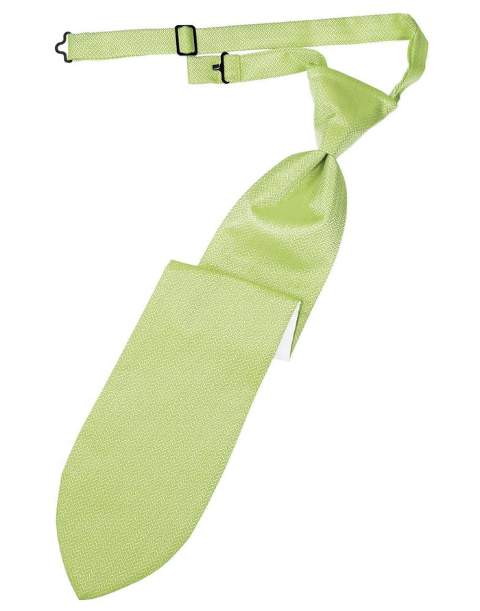 Kiwi Herringbone Kids Necktie