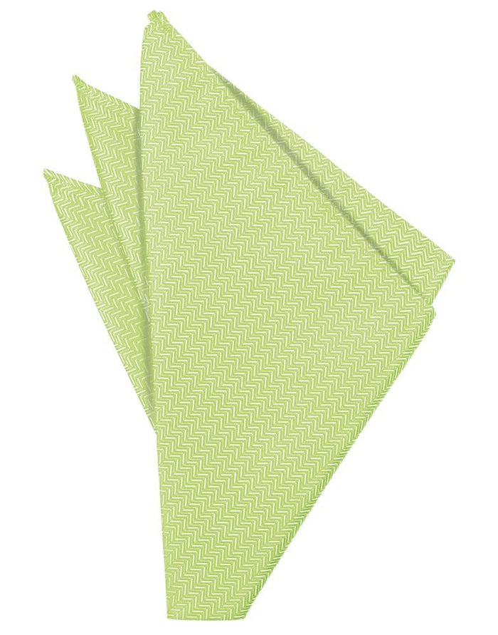 Kiwi Herringbone Pocket Square