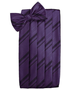 Lapis Kids Striped Satin Cummerbund
