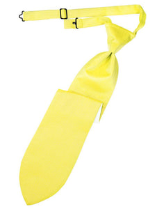 Lemon Herringbone Kids Necktie