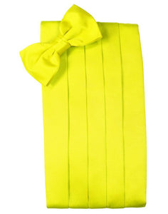Lemon Luxury Satin Cummerbund