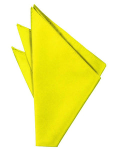 Lemon Solid Twill Pocket Square