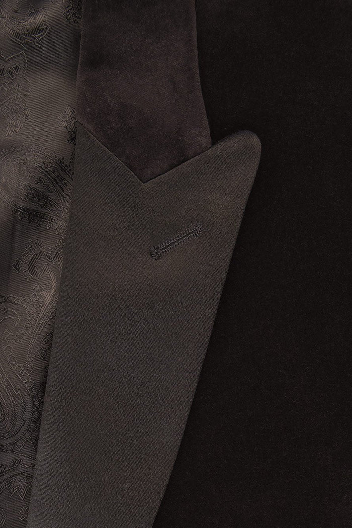 "Liam" Black Velvet Jacket (Separates)