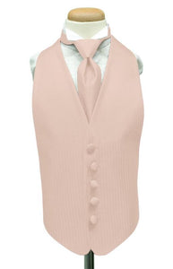 Light Pink Herringbone Kids Tuxedo Vest