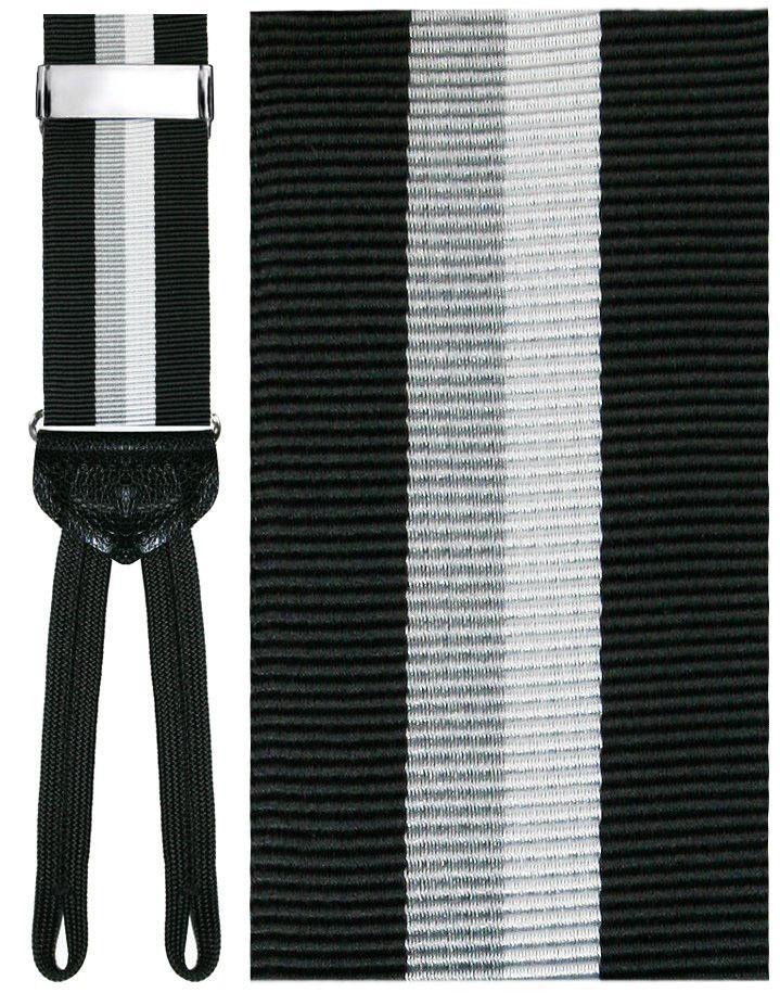 "Liguria" Black Striped Suspenders