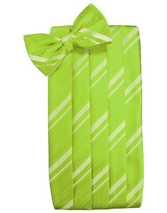 Lime Kids Striped Satin Cummerbund