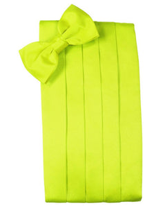 Lime Luxury Satin Cummerbund