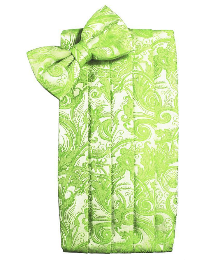 Lime Tapestry Kids Cummerbund