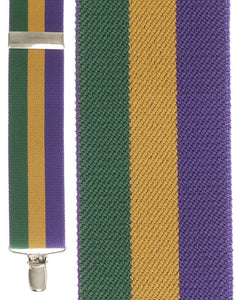 "Mardi Gras Stripe" Suspenders
