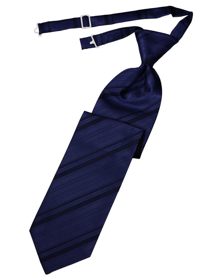 Marine Striped Satin Kids Necktie