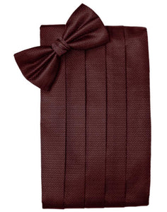 Merlot Herringbone Cummerbund