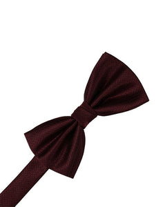 Merlot Herringbone Kids Bow Tie