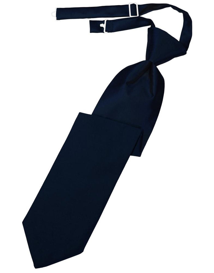 Midnight Blue Luxury Satin Kids Necktie