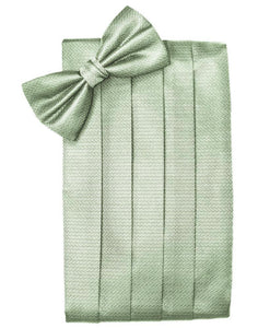Mint Herringbone Cummerbund