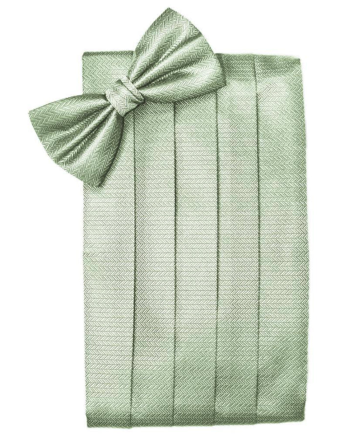 Mint Herringbone Kids Cummerbund