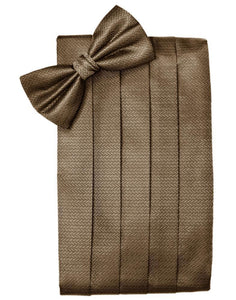 Mocha Herringbone Kids Cummerbund