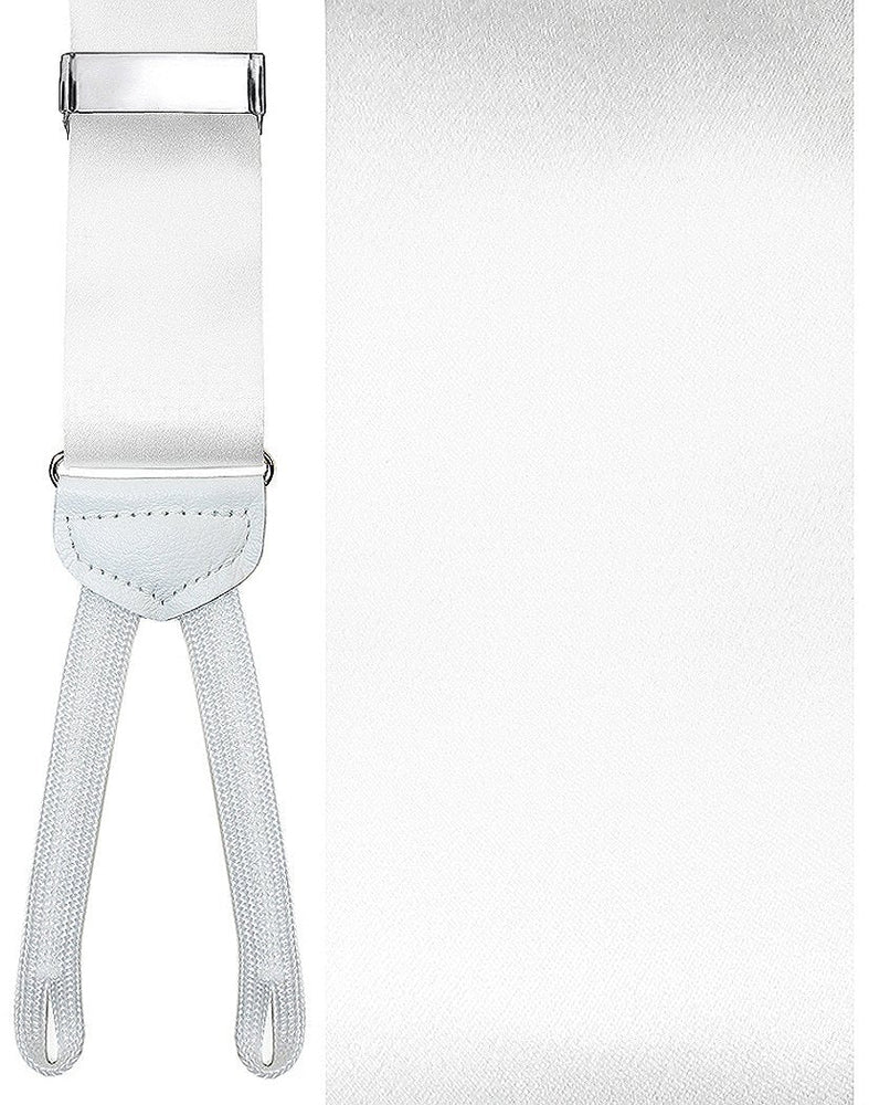 "Modena" White Suspenders