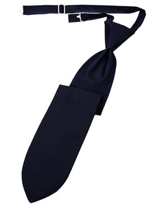 Navy Herringbone Kids Necktie