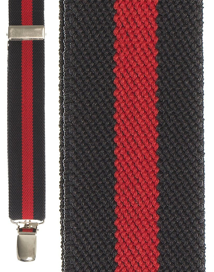 "Navy Red Navy Winston" Suspenders