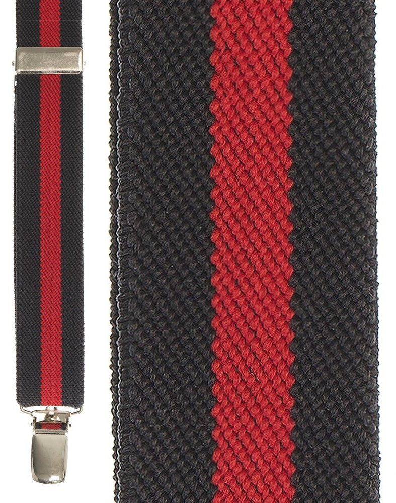 "Navy Red Navy Winston" Suspenders