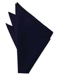Navy Solid Twill Pocket Square