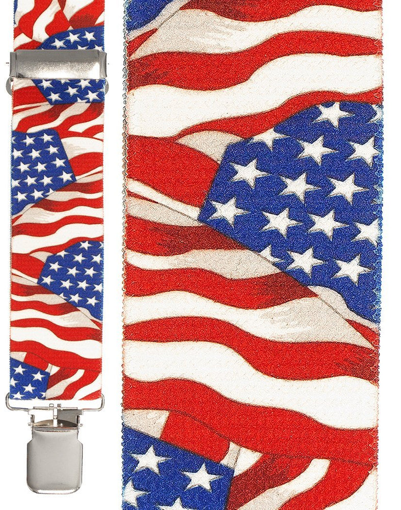 "Old Glory Waving Flag" Suspenders