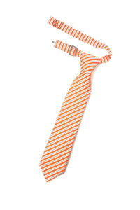 Orange Newton Stripe Kids Necktie