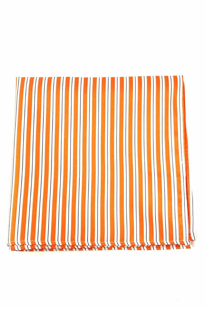 Orange Newton Stripe Pocket Square