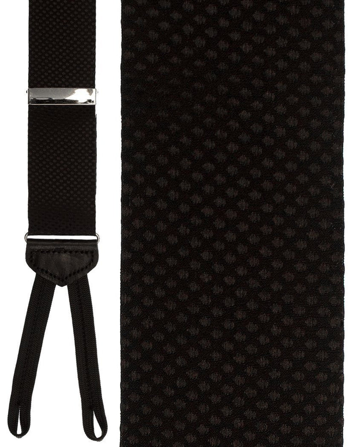 "Padova" Black Suspenders