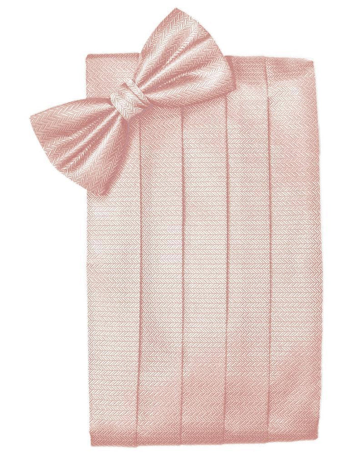 Peach Herringbone Kids Cummerbund