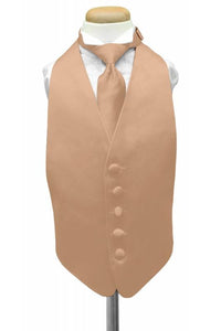 Peach Luxury Satin Kids Tuxedo Vest