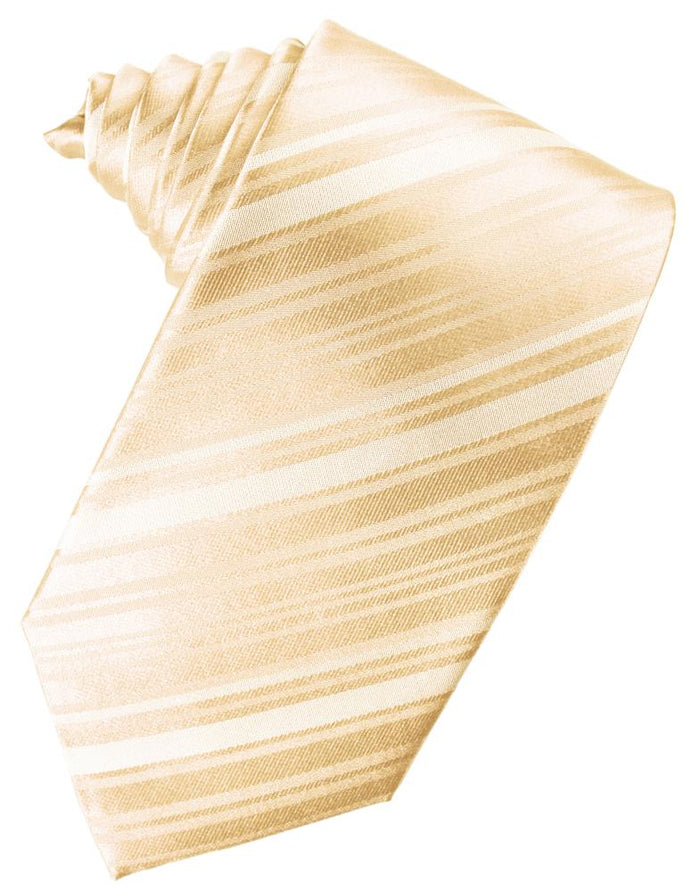 Peach Striped Silk Necktie