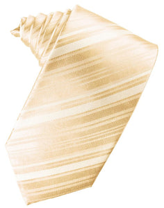 Peach Striped Silk Necktie