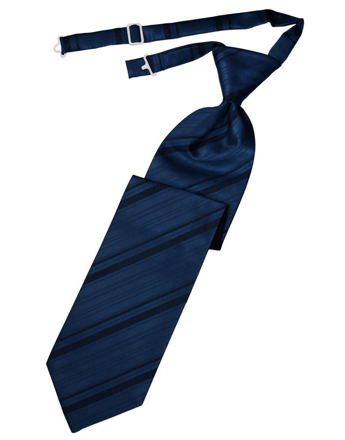 Peacock Striped Satin Kids Necktie