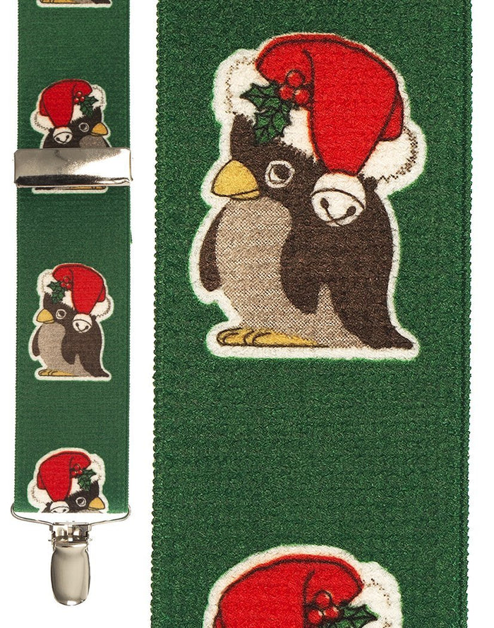 "Penguin Green" Suspenders