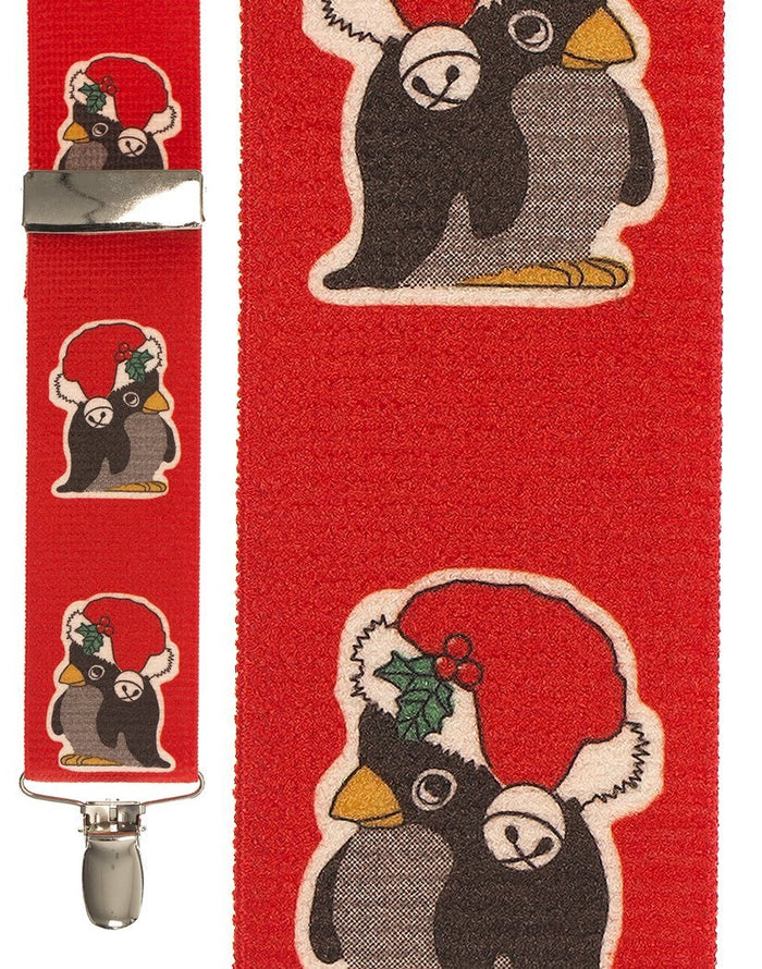 "Penguin Red" Suspenders