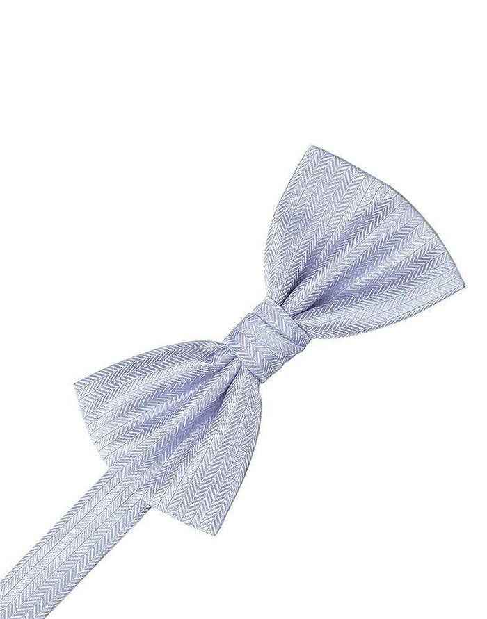 Periwinkle Herringbone Kids Bow Tie