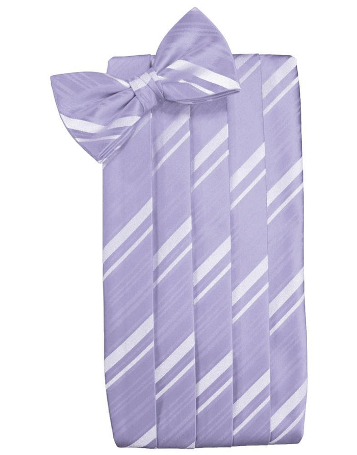 Periwinkle Striped Satin Cummerbund