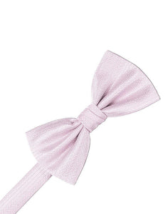 Pink Herringbone Bow Tie