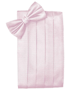 Pink Herringbone Cummerbund