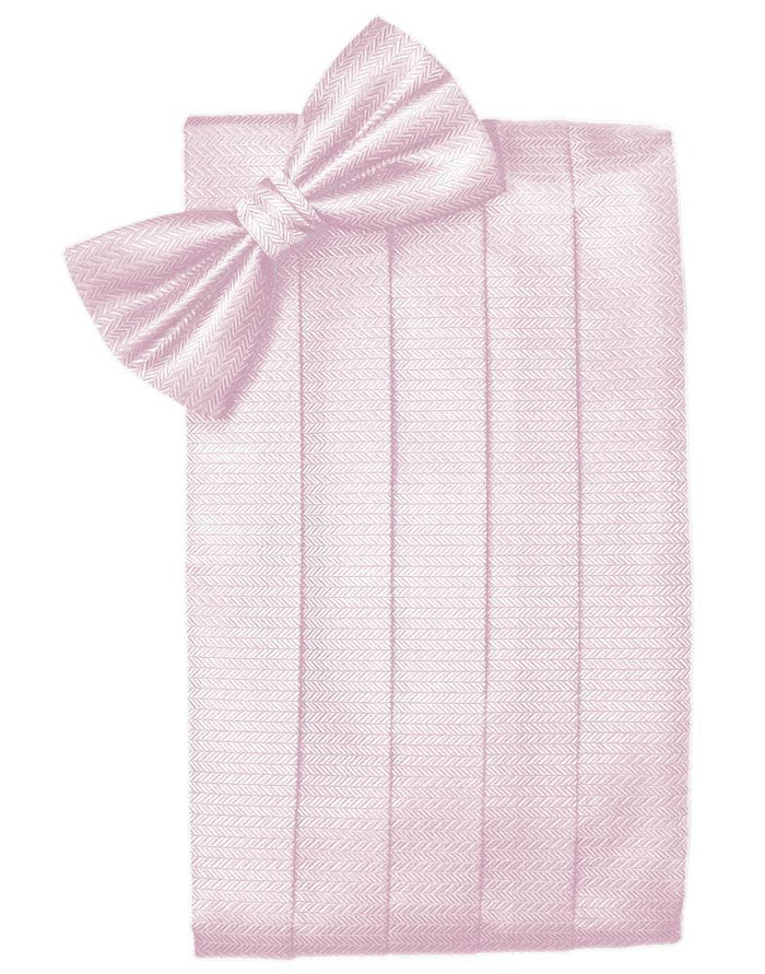 Pink Herringbone Kids Cummerbund