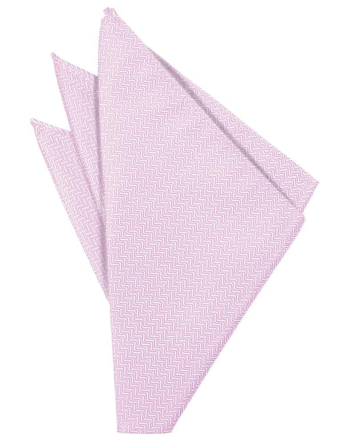 Pink Herringbone Pocket Square