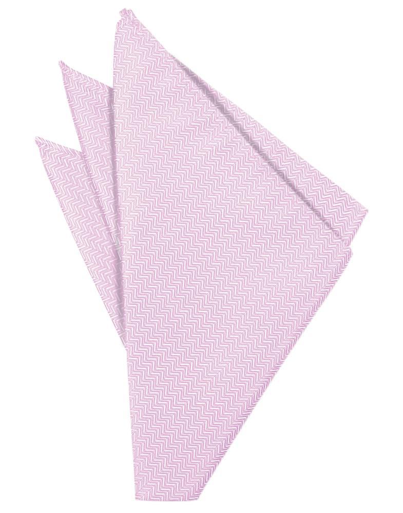Pink Herringbone Pocket Square