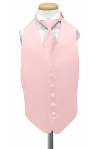 Pink Luxury Satin Kids Tuxedo Vest