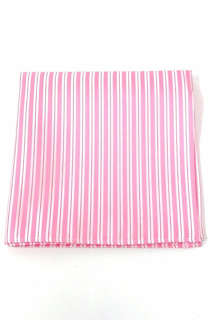Pink Newton Stripe Pocket Square