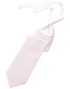 Pink Solid Twill Kids Necktie