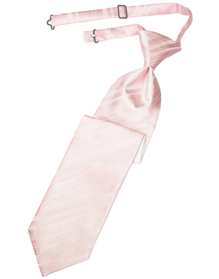 Pink Striped Satin Kids Necktie